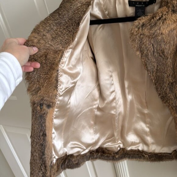 ARDEN B RABBIT FUR JACKET-size SMALL - Picture 4 of 7